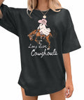 Western Halloween T-Shirt Funny Cowghouls Spooky Grey Size M
