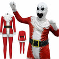 VSAEJO Halloween Clown Costume Jumpsuit Mask Set Adults Size L