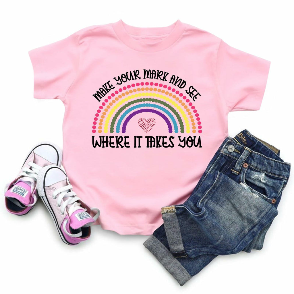CAZYCHILD Dot Day Kids T-Shirt Rainbow Toddler Size Colorful - Size 5T
