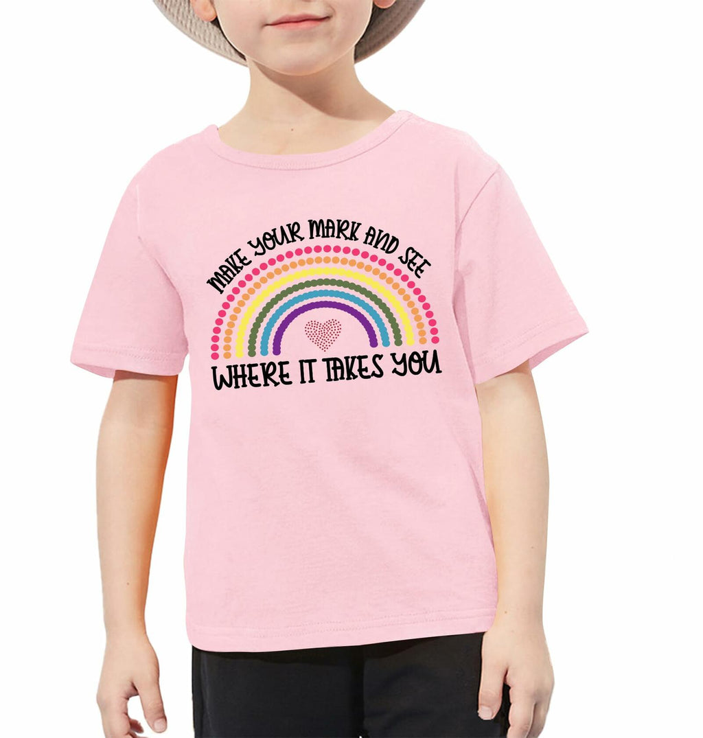 CAZYCHILD Dot Day Kids T-Shirt Rainbow Toddler Size Colorful - Size 5T
