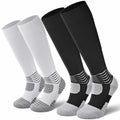 IRAMY Compressive Soccer Socks Youth Ankle Support Coolmax Wicking 2 Pack - M