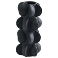 Ceramic Flower Vase 9-Inch Black Modern Farmhouse Decor Small