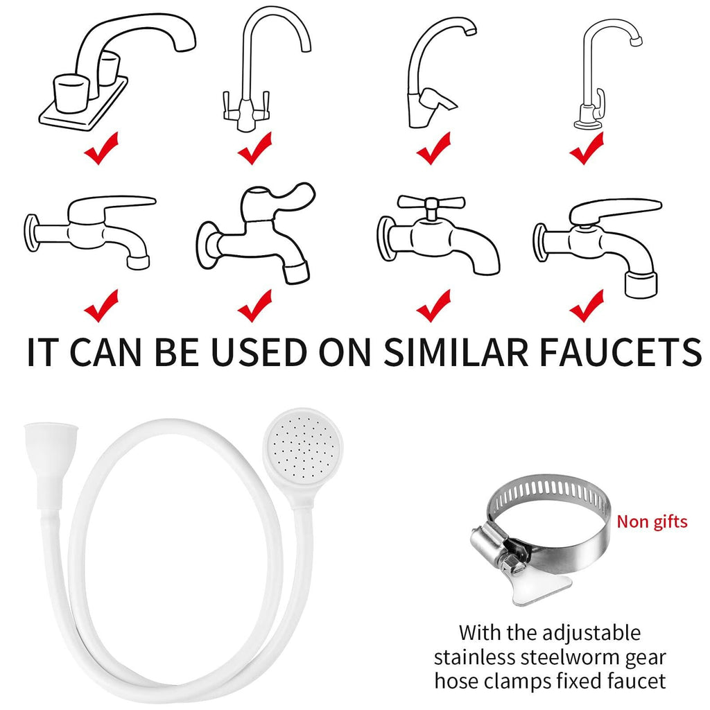 Lamoutor Pet Faucet Sprayer Portable Handheld Shower Bath Tool