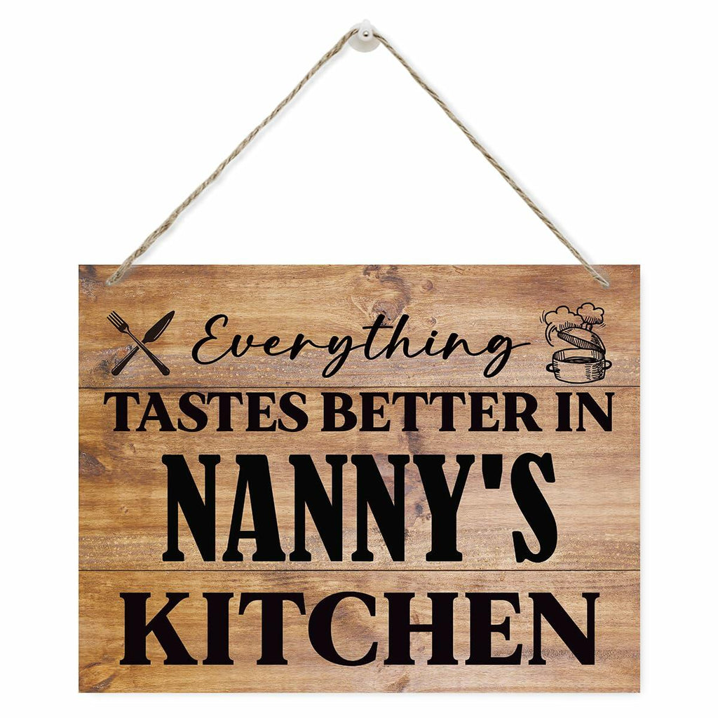 Rustic Wooden Kitchen Sign Grandma Gift Hanging Farmhouse 15x11.4 Inches