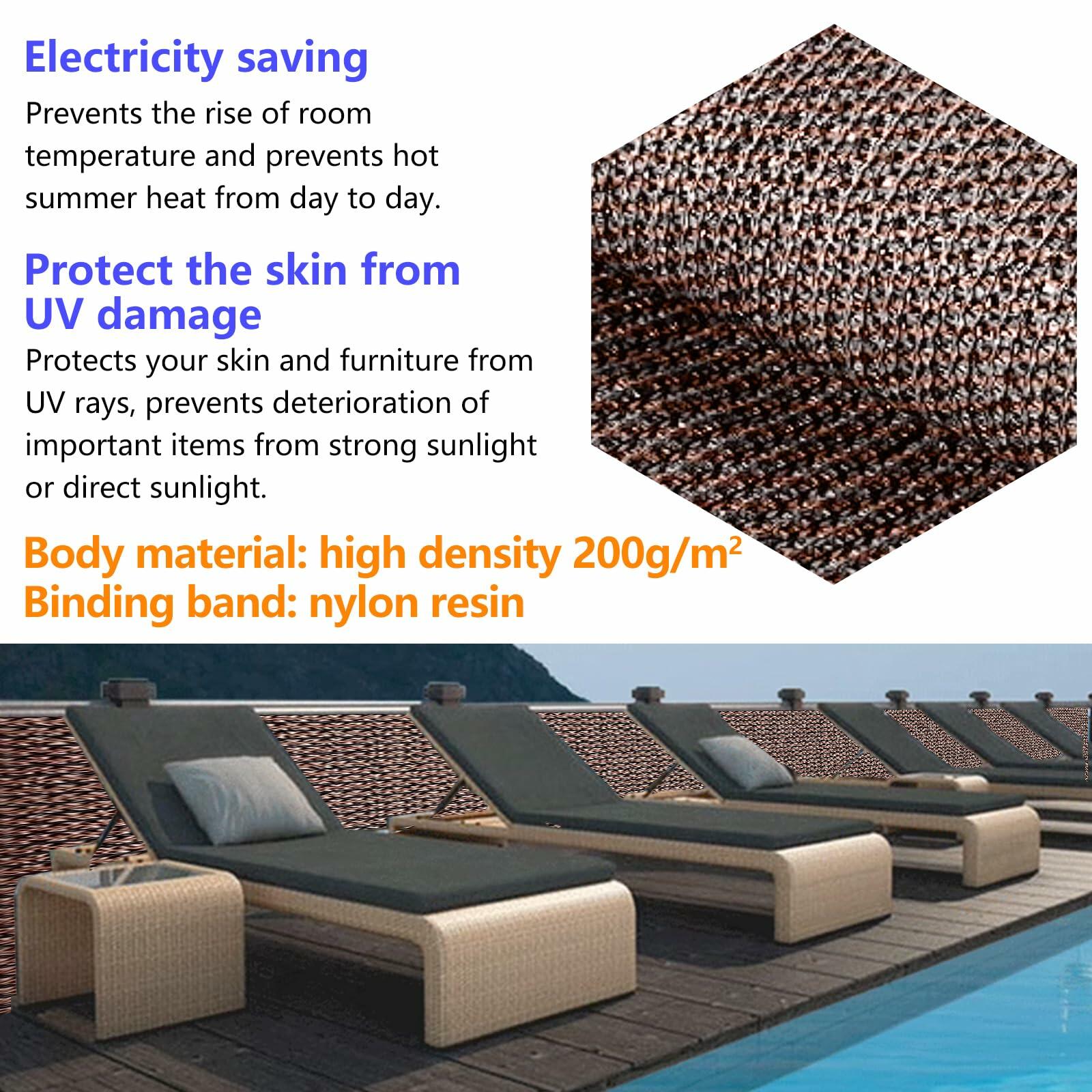 demoul Privacy Fence Balcony Screen Outdoor Patio Cover 3x5.75 ft