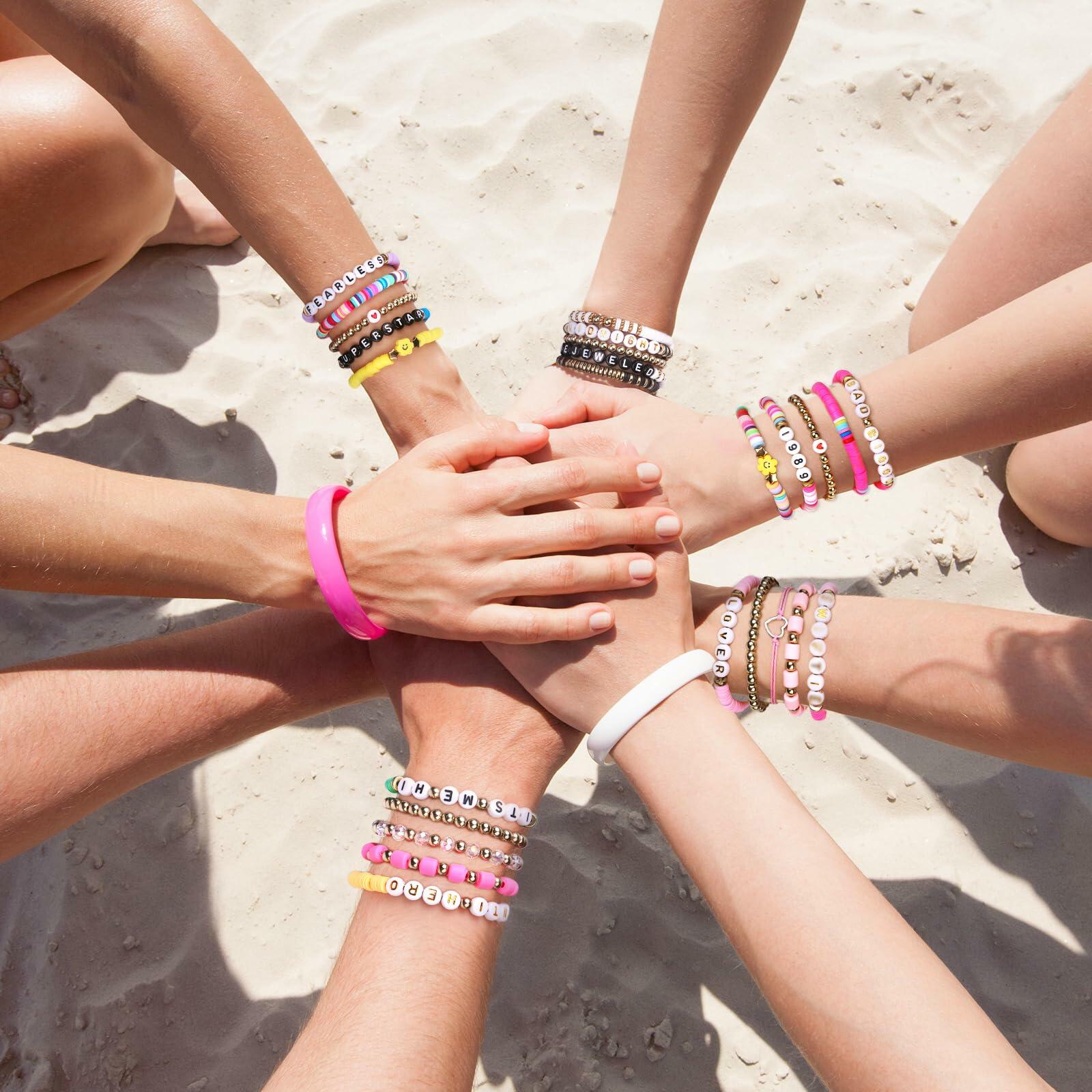 Taylo Sweet 5Pcs Beaded Friendship Bracelets for Women Multi Color