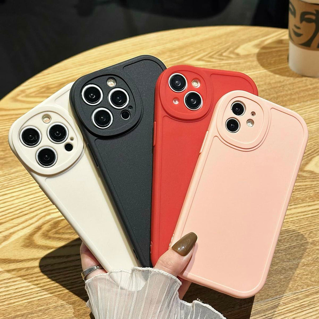 Callyue iPhone 16 6.1 TPU Case Circular Edges Camera Protection Black