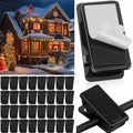 Blulu 300 Pcs Mini Christmas Light Hooks Self Adhesive Cable Clips White