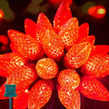 Brightown C9 LED Christmas String Lights 33ft 50 LED Red Waterproof Green Wire