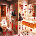 RUOKEXIN Halloween Window Clings & Wall Decals Bloody Handprint 9 Sheets