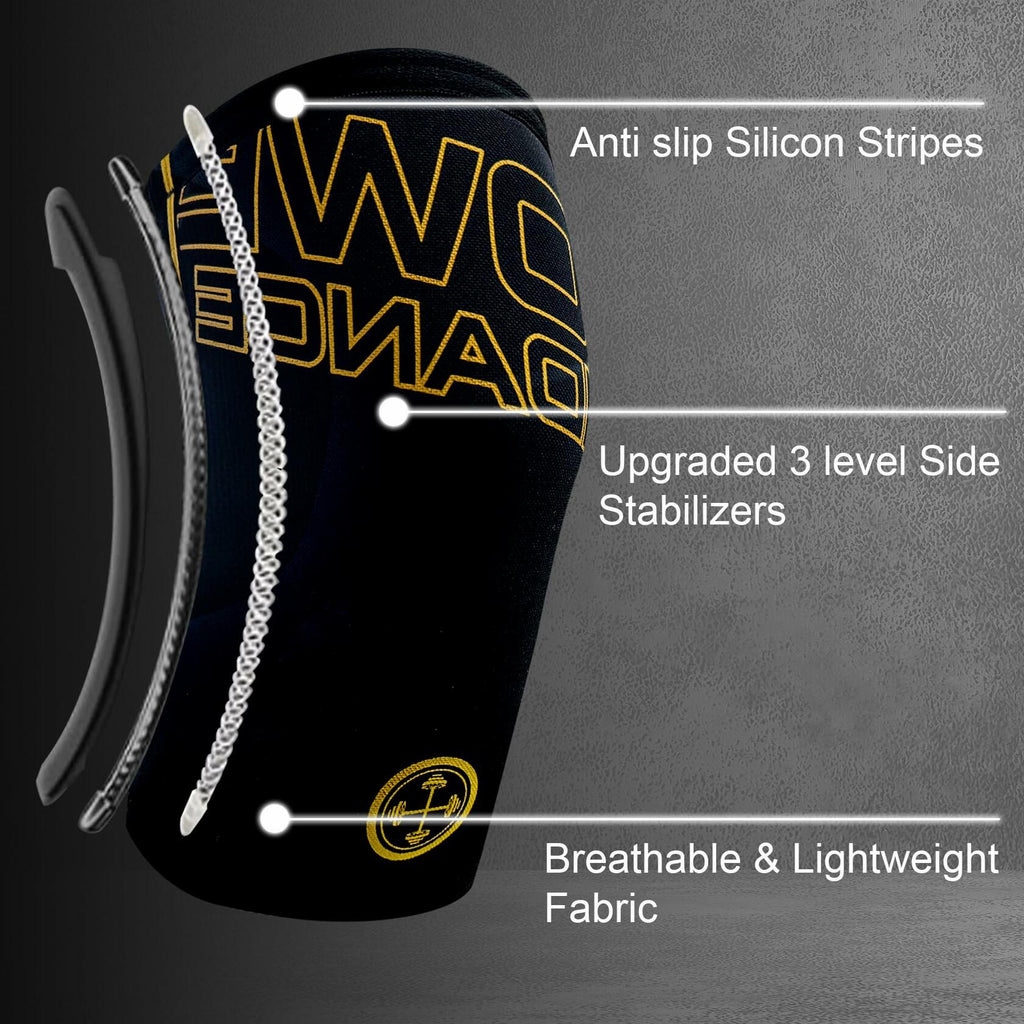 POWER GUIDANCE Fitness Knee Wraps 5mm Thickness 2 Pack Size M