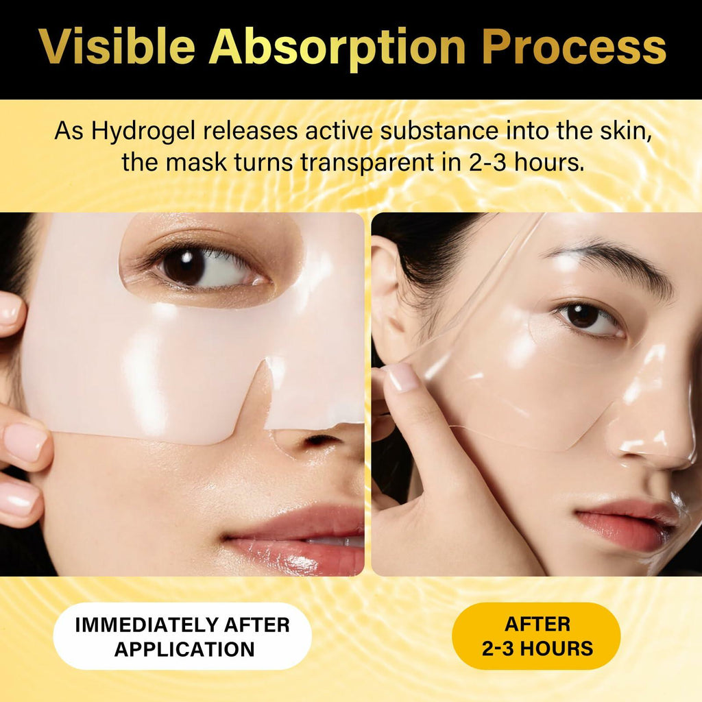 BestBy01/28 BXRUIAGN Snail Mucin Face Mask 96 Hydrogel Korean Skin Care 4pcs