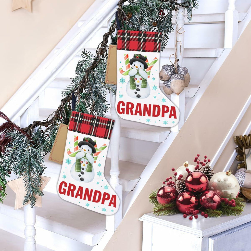 TSUYAWU Grandpa Christmas Stocking Holiday Decoration 18x12 Inch