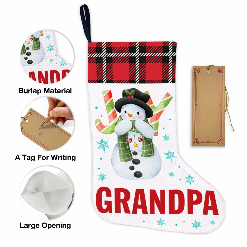 TSUYAWU Grandpa Christmas Stocking Holiday Decoration 18x12 Inch