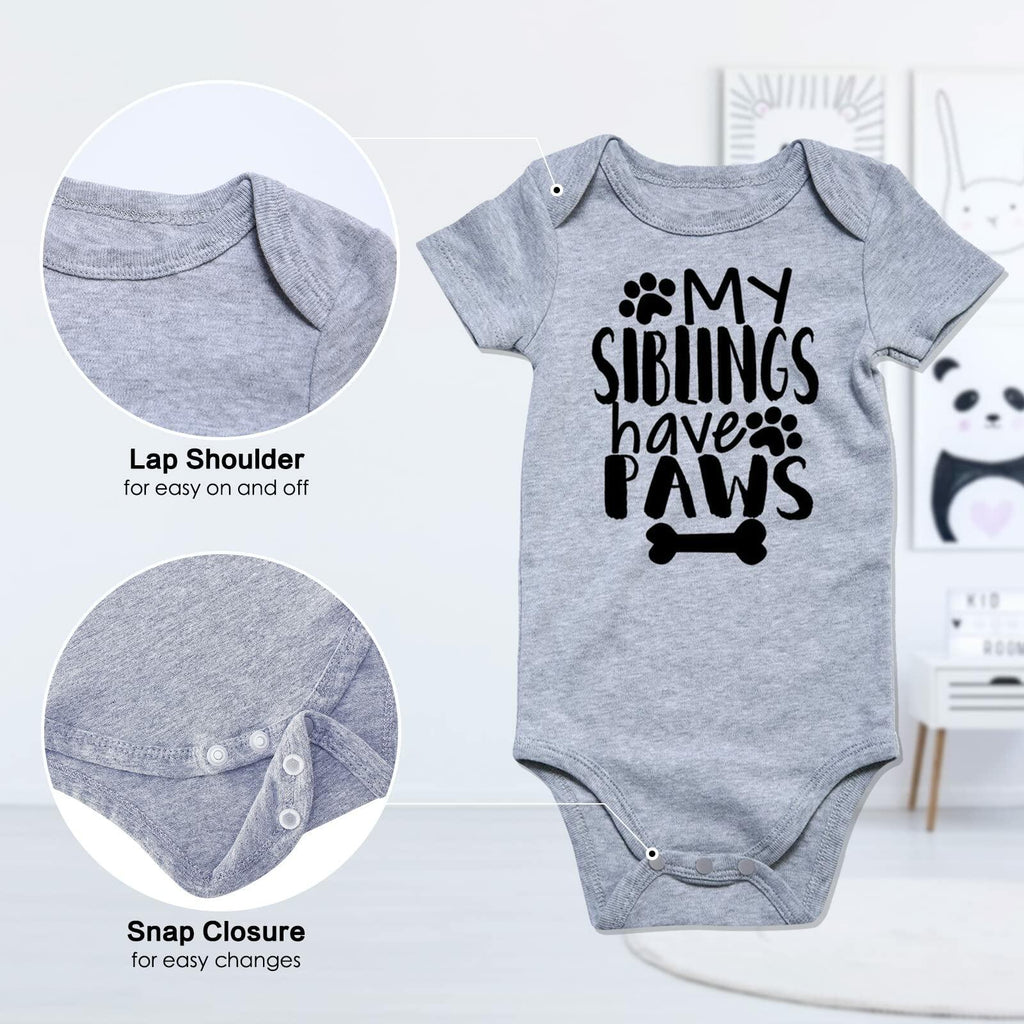 Funnycokid Baby Mother's Day Outfit Our First Mother's Day, Gray,  0-3 Months