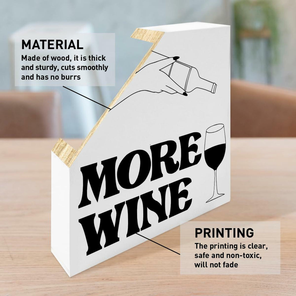 Bar Desk Decor Wooden Box Sign Wine Lover Gifts Home Kitchen Dining Room
