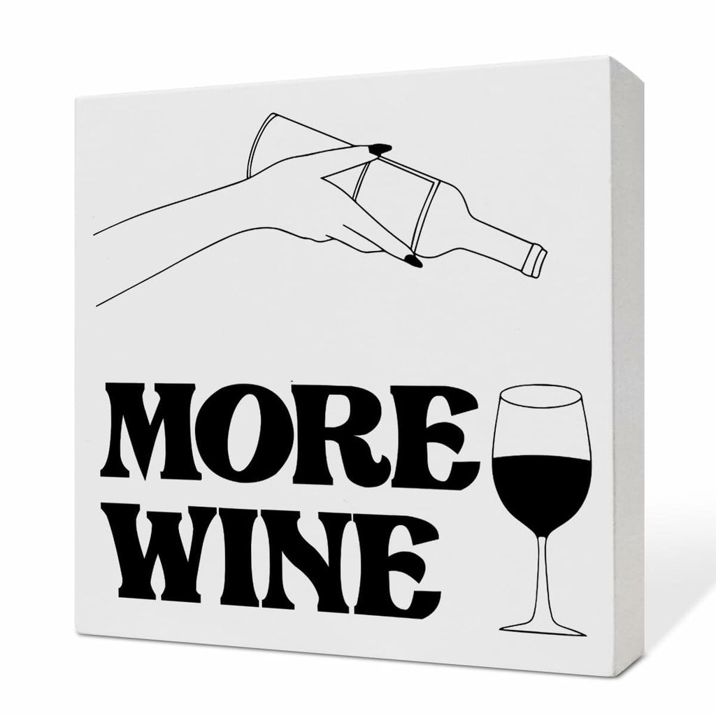 Bar Desk Decor Wooden Box Sign Wine Lover Gifts Home Kitchen Dining Room