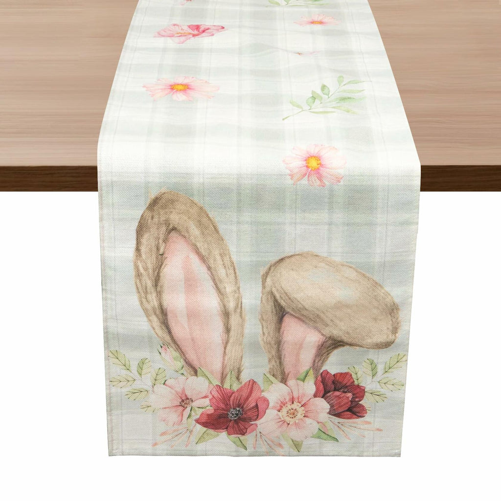 Watercolour Linen Easter Table Runner Spring Holiday Decor 13x72 Inch