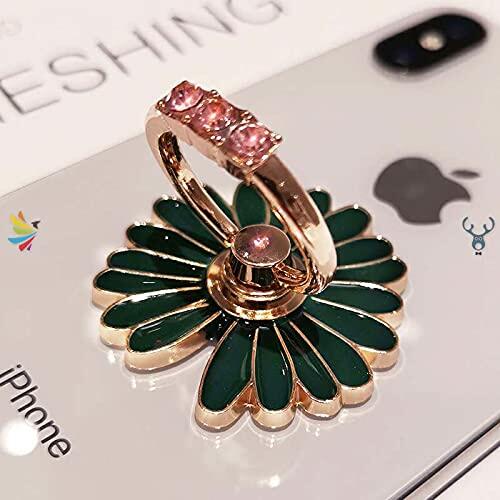 Ailifly Multi Style Cute Pattern Metal Cell Phone Ring Grip Stand Dark Green