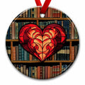 Kilyhome Ceramic Christmas Book Ornament Multi Color for Book Lovers
