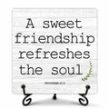Funny Desk Decor Friendship Sign Home Office Shelf Decoration 5x5 Inches