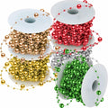 Ecally 250ft Plastic Beads Garland Chain Roll Mix Color DIY Decoration