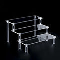 TECHSHARE Clear Acrylic 3-Tier Display Stand Organizer Transparent