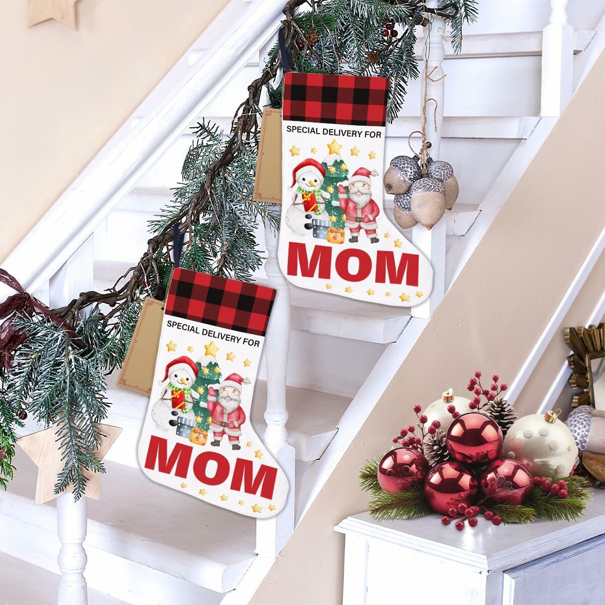 TSUYAWU Grandma Christmas Stocking Holiday Decoration 18x12 Inch
