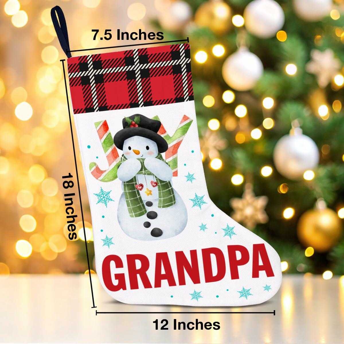 TSUYAWU Grandpa Christmas Stocking Xmas Decoration 18x12 Inch Fireplace