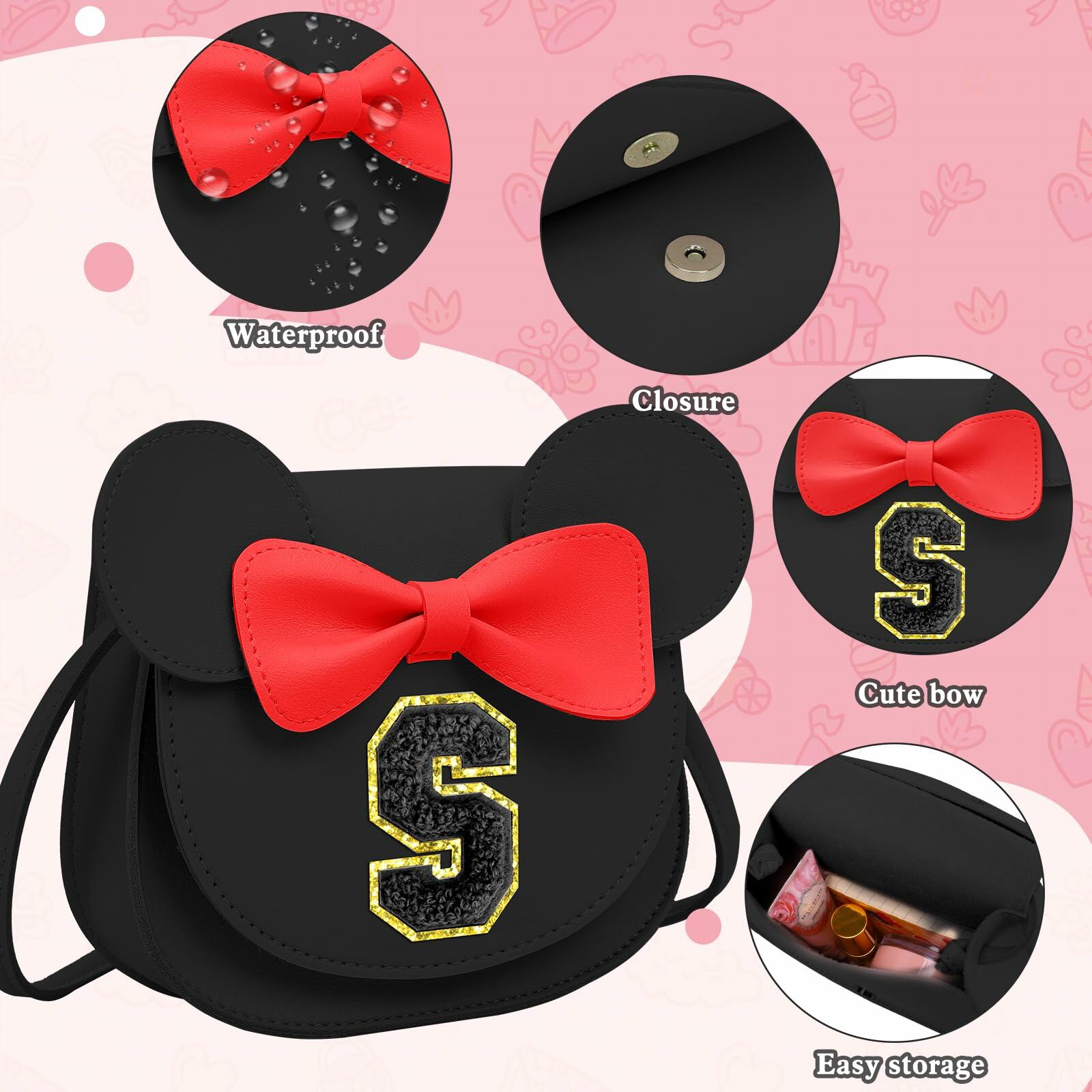 OYLOLA Toddler Girls Initial Purse Black Ages 3-8 Birthday Gift