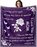ROMROL Mom Blanket Super Soft Flannel Throw 50x60 Purple Cozy Gift