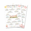 Who Is Most Like The Easter Bunny Game Cards Set of 20 Colorful Eggs