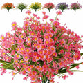 JOYGAR 8 Bundles Artificial Daisy Sunflowers UV Resistant Yellow Faux Flowers
