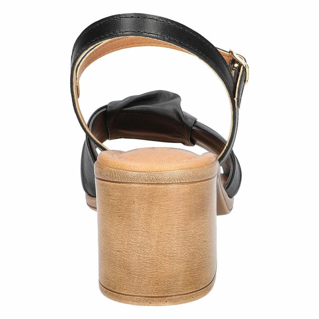 Bella Vita Women's Ave-Italy Heeled Sandal Black Italian Leather Size 10 Narrow