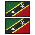 stidsds 2 Pack Saint Kitts and Nevis Flag Embroidered Patches Tactical
