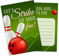 Feyerr Bowling Birthday Invitations for Boys Girls 30 Count Double Sided Cards