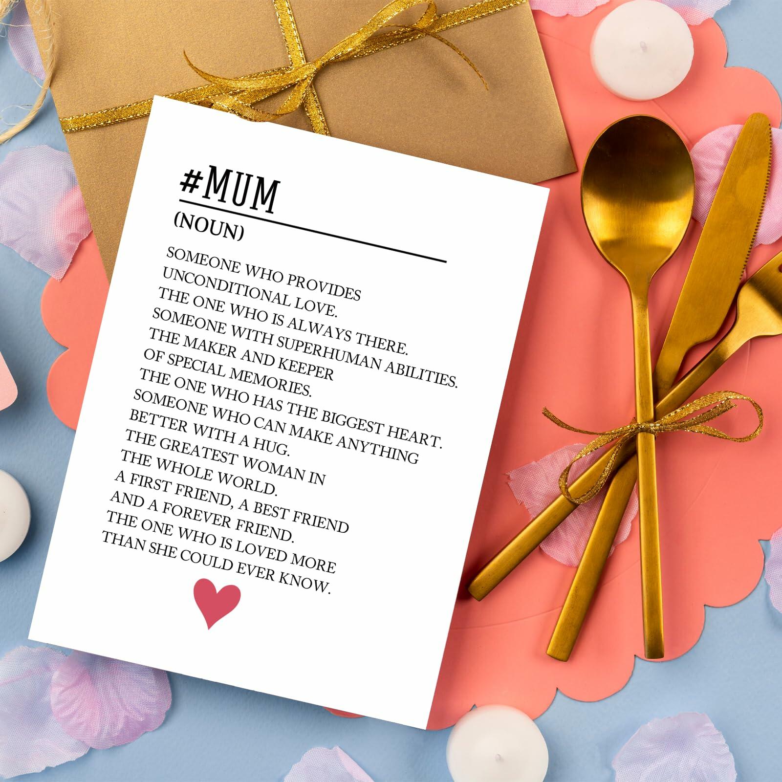 MOCO PAPER Happy Mom Birthday Card Mother's Day Gift Card From Son Daughter