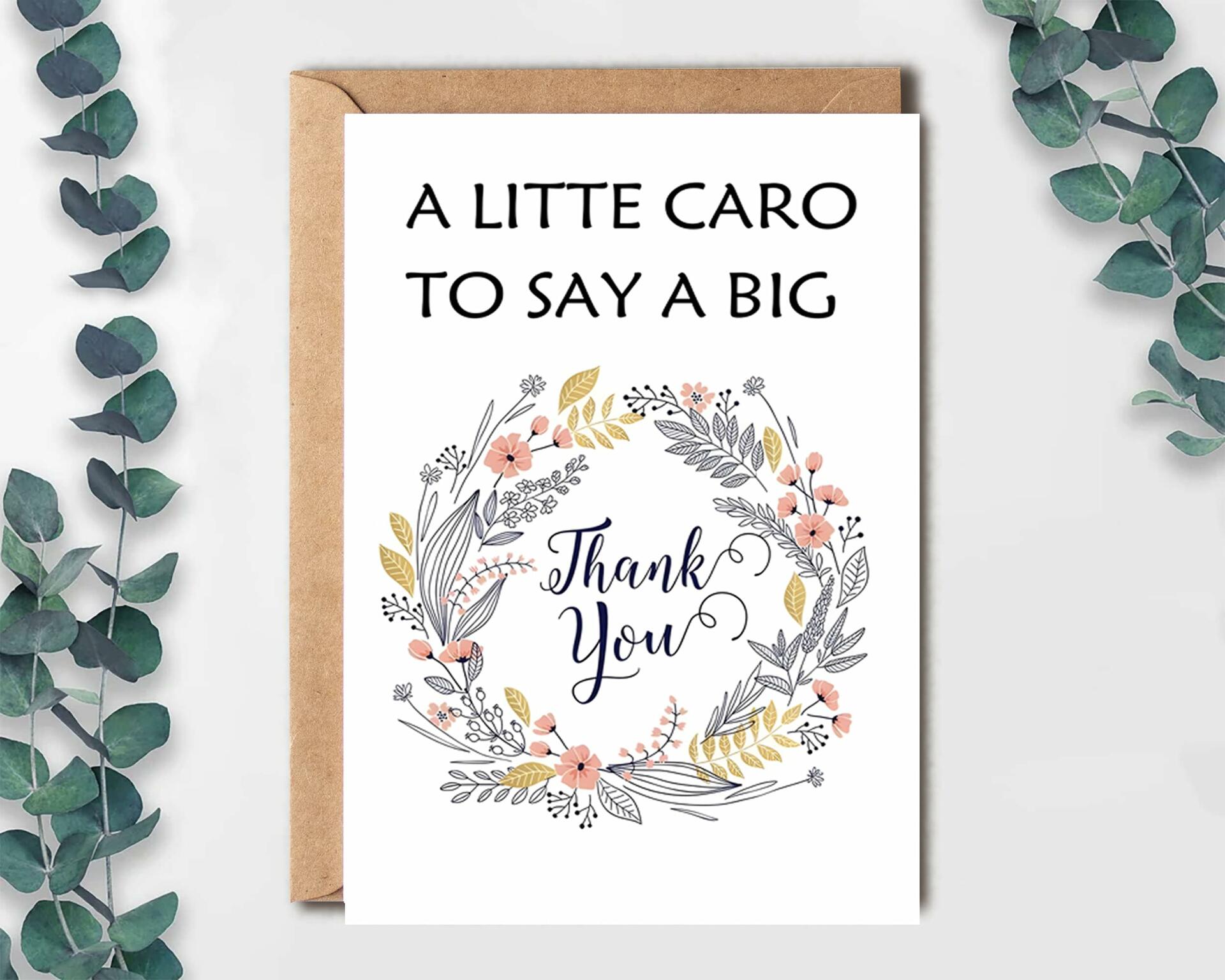 MINGUANGXIXSW Floral Thank You Cards with Kraft Envelopes 8.5x5.5 Inch