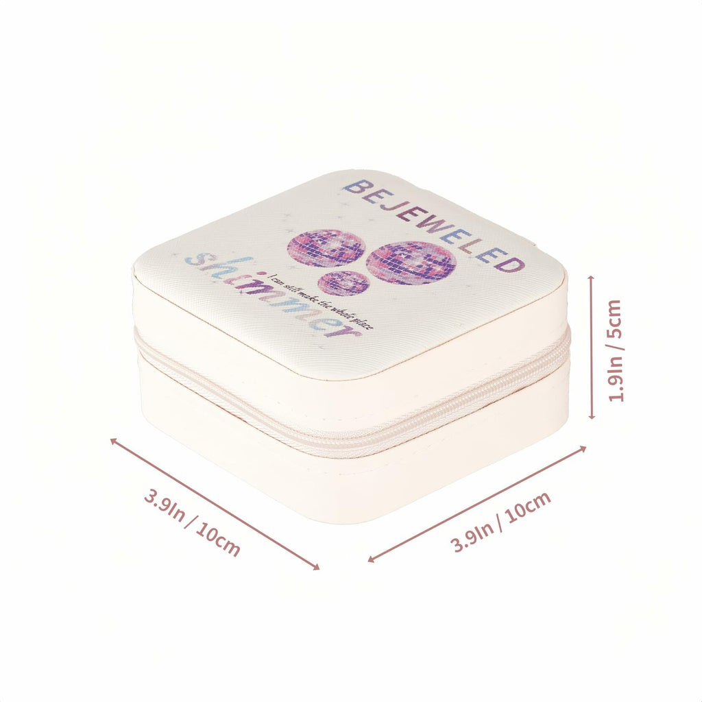 Sincerez Jewelry Box Small Portable Organizer Rings Necklaces Black