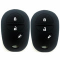 Ezzy Auto Silicone Key Fob Case Cover for Toyota Black Rose