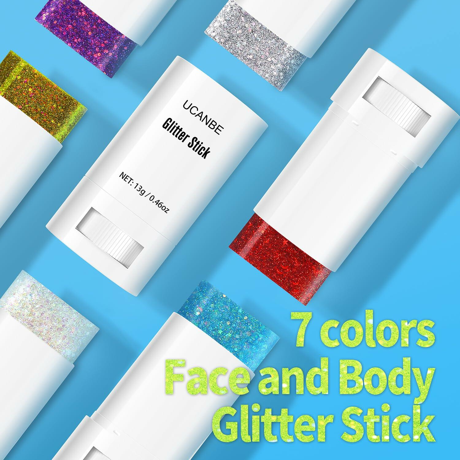 UCANBE Red Body Glitter Stick Chunky Makeup for Face Hair Lips