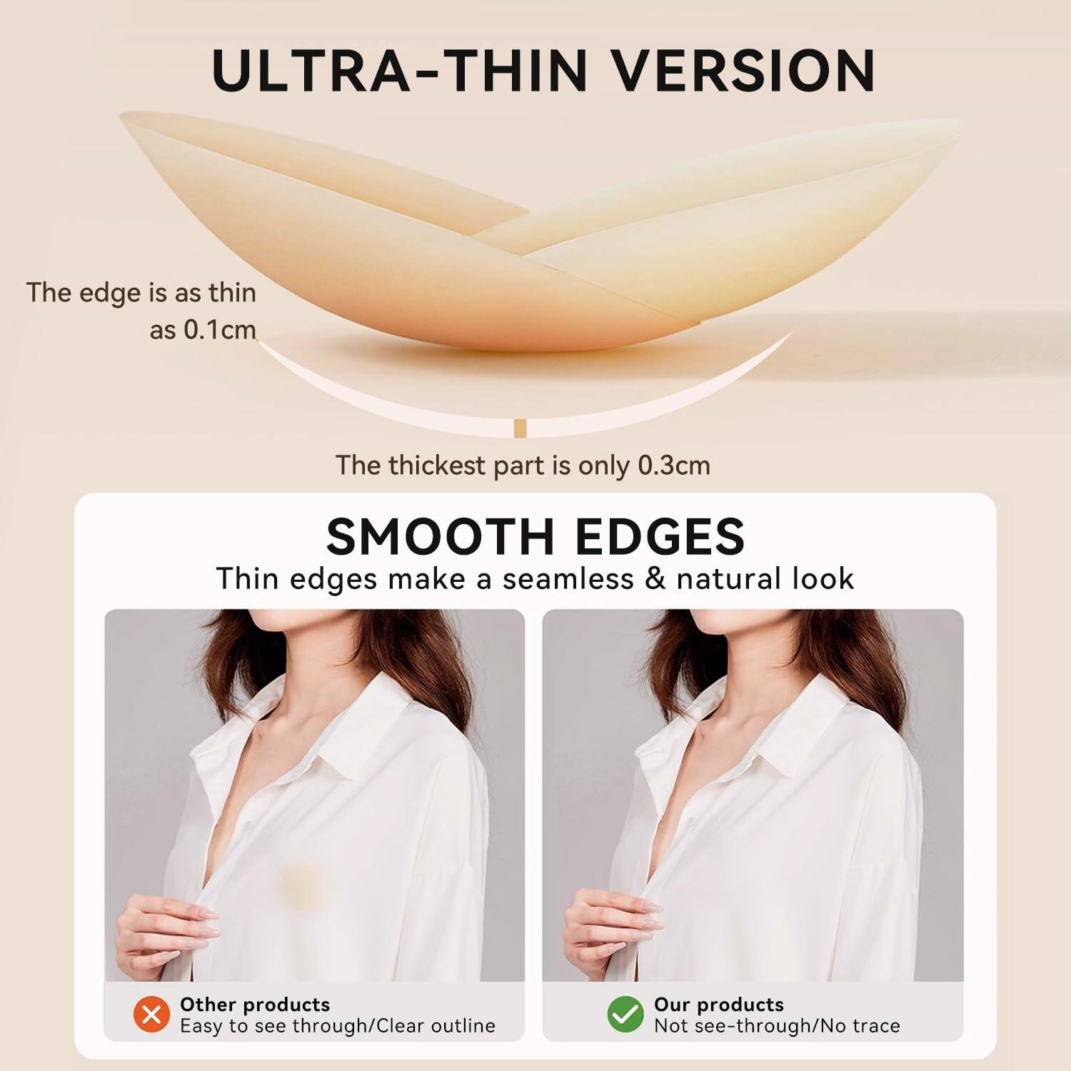 Victoriatourist Silicone Nipple Covers 2 Pairs Seamless Reusable Washable