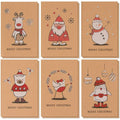 BEST PAPER GREETINGS Christmas Cards 36 Pack 4x6 Kraft Paper Red White Envelopes