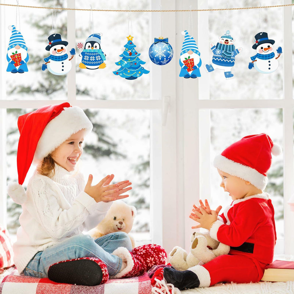 Zhanmai Winter Crafts Kit DIY Ornaments Christmas Stickers 36 Sets