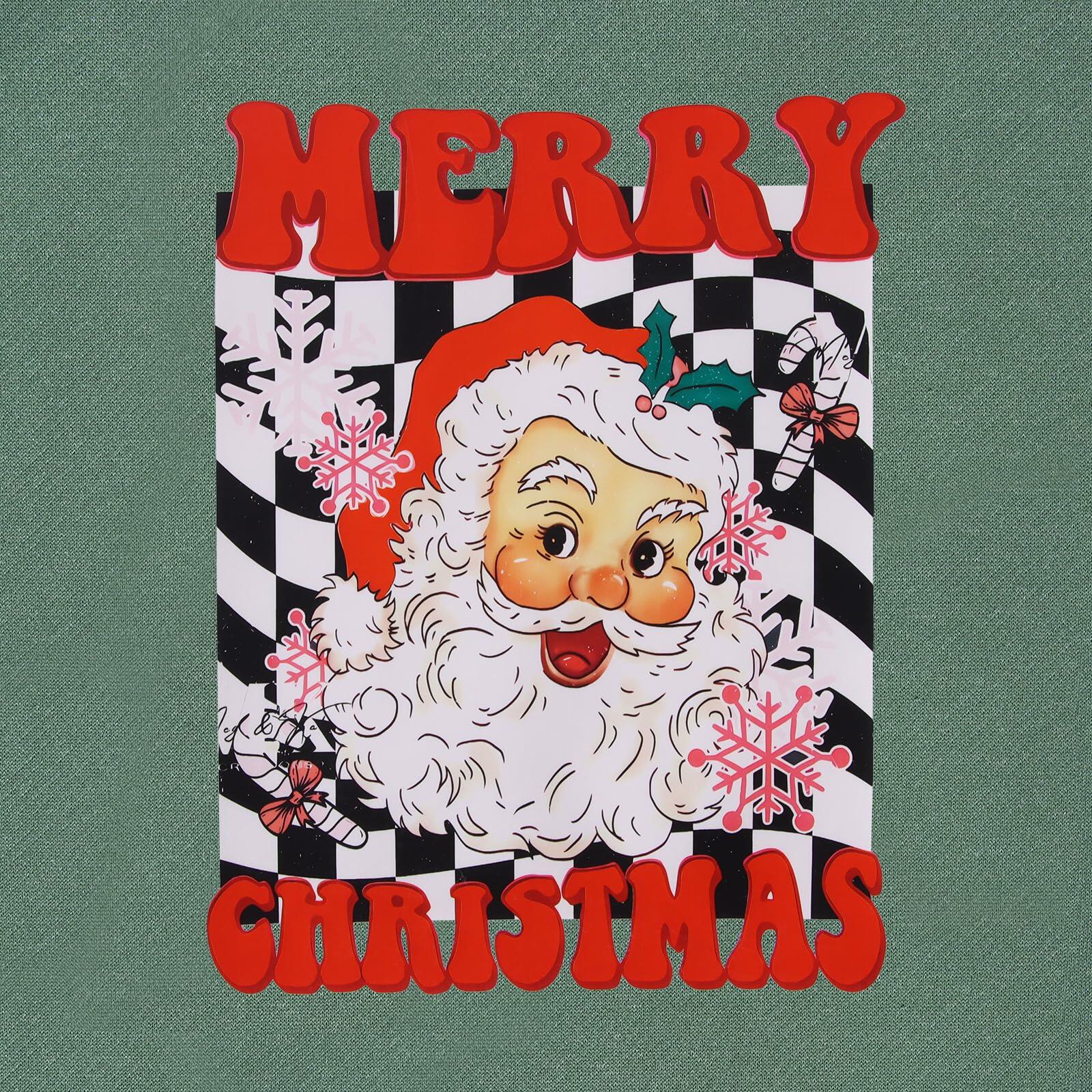 C&M WODRO Toddler Christmas Santa Sweatshirt Pants Set Green Size 5-6 Years