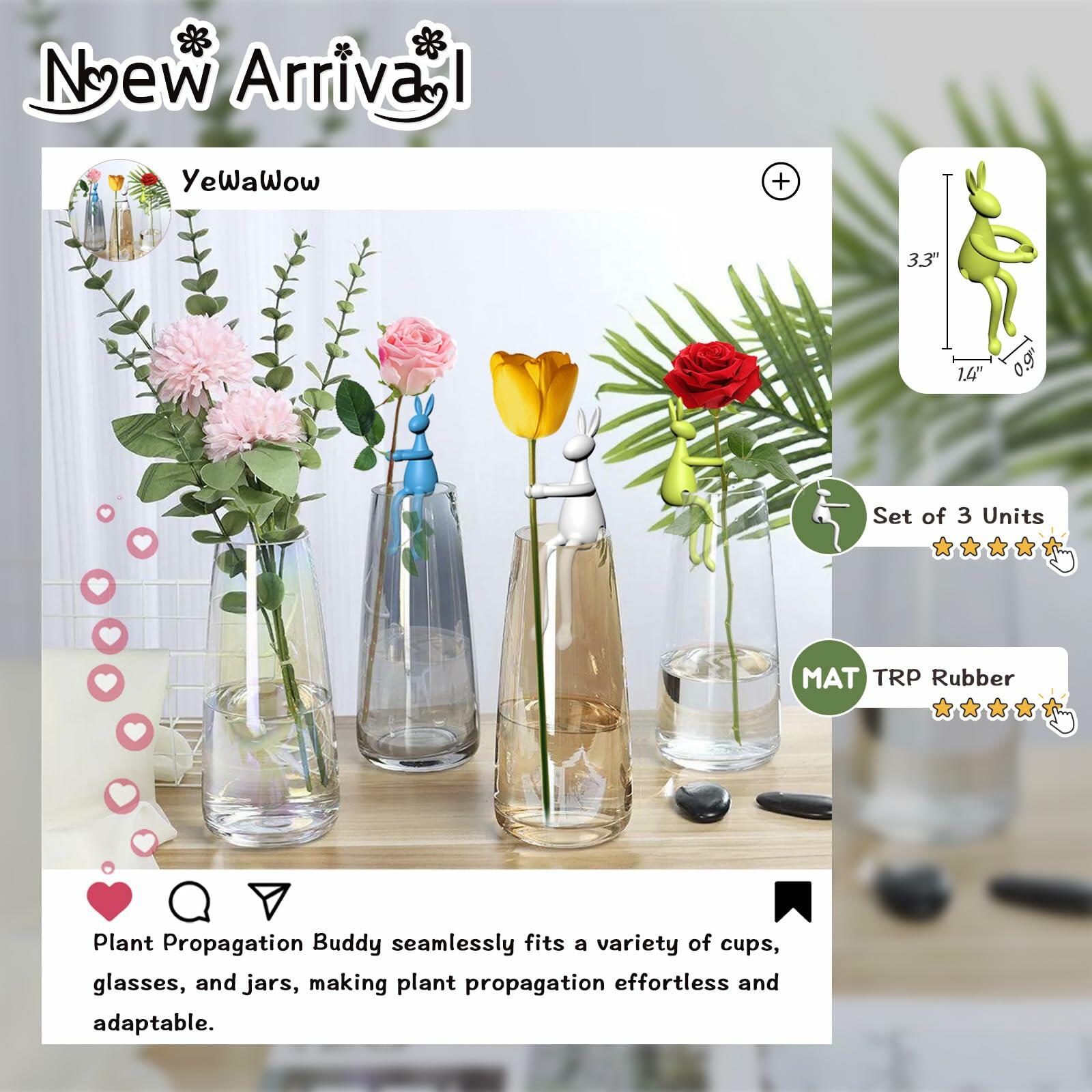 Naiqi Rabbit-Shaped Plant Supports 3 pcs Indoor Garden Propagation