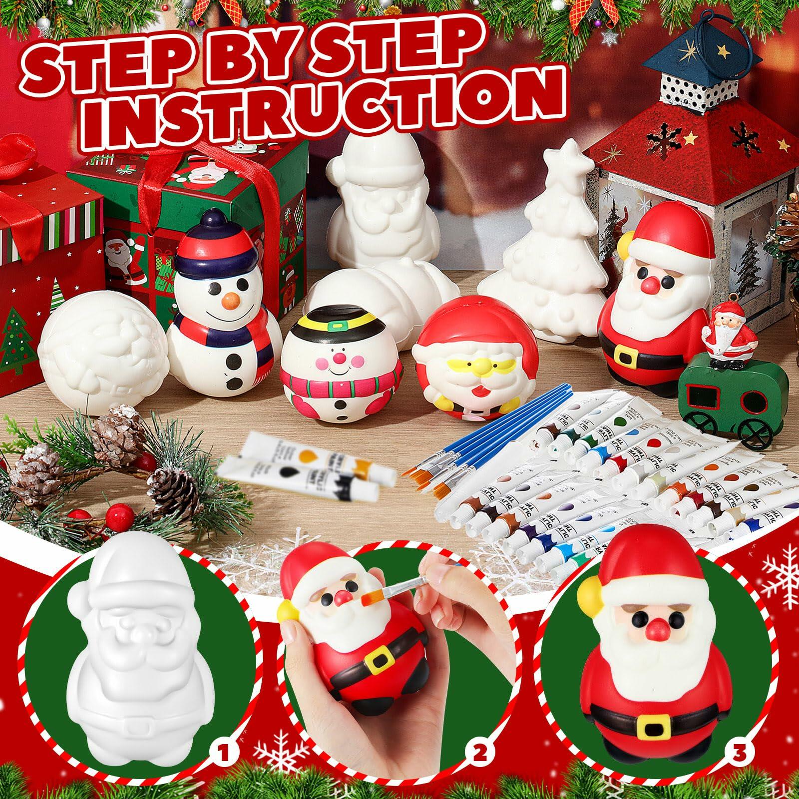 [Like New] Poen 12 Pack Christmas Slow Rise Squeeze Soft Toy Kids Xmas Crafts