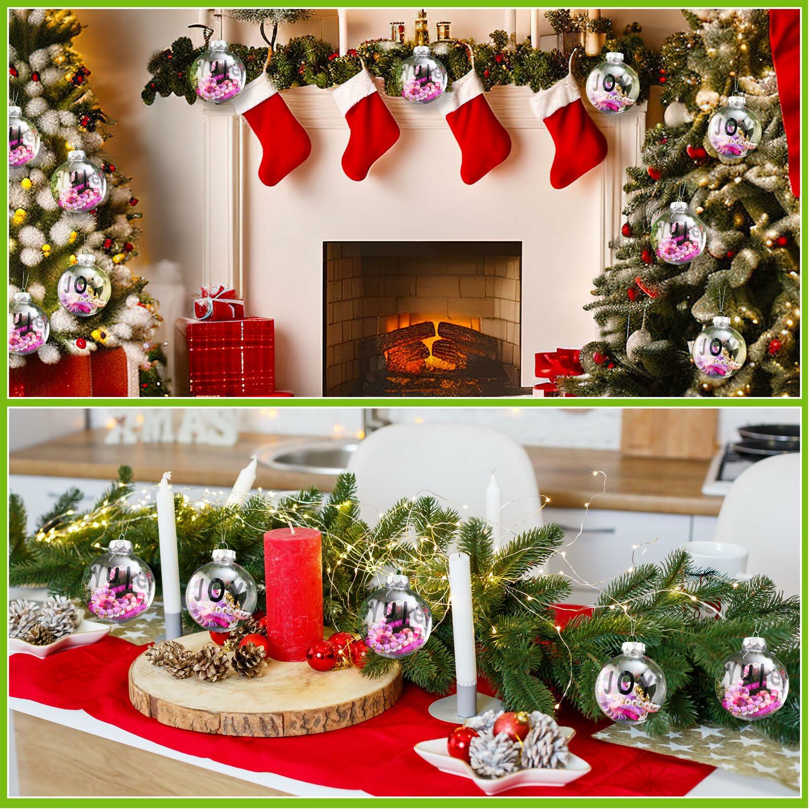 [Like New] Poen 50 Pcs Pink Christmas Ball Ornaments for Tree DIY Holiday Decor