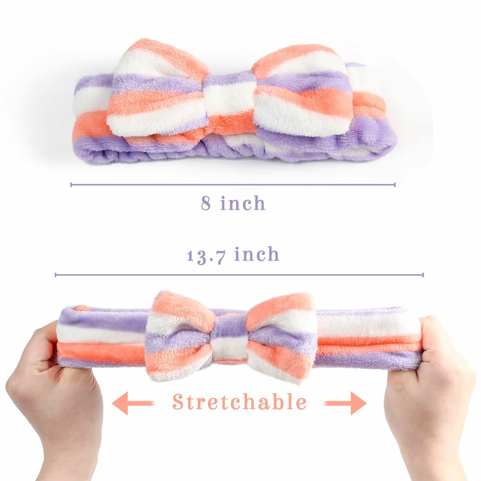 3 Otters Spa Headband Set 8PCS Soft Microfiber Face Wash for Women Girls