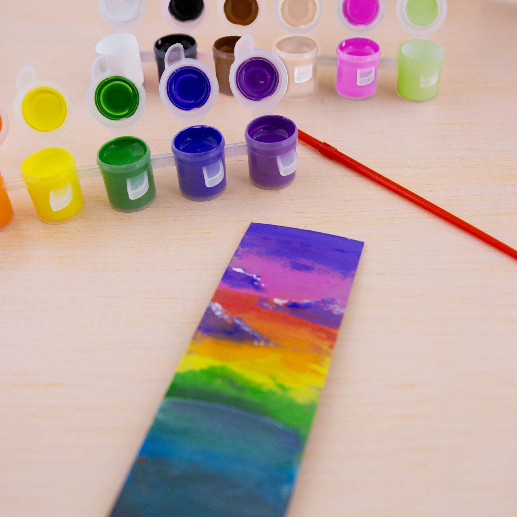 BAZIC Kids Paint Set 12 Colors 60ml Non-Toxic Vibrant Colors 1-Pack